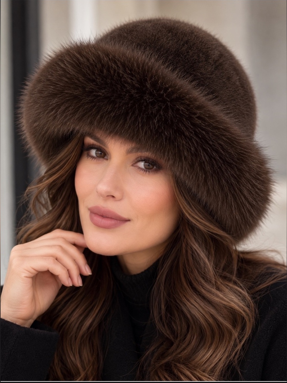 NEW: Women's Fashionable, Warm Faux Fox Fur Faux Mink Fur Mongolian hat